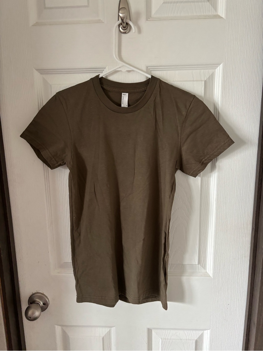 American Apparel Olive Crew Neck Short Sleeve Tee